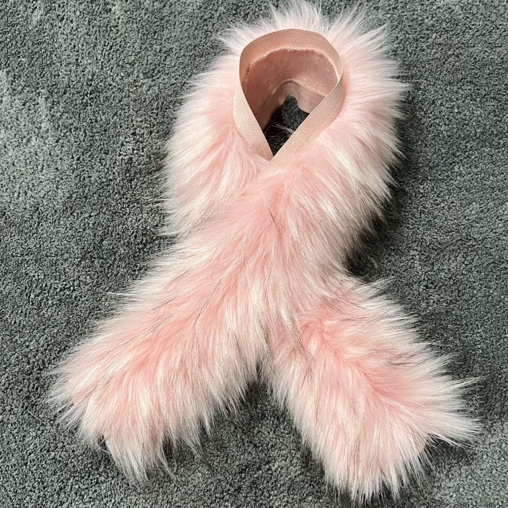 1M Fluffy Trim Imitation Raccoon Artificial Fur Stripe Decoration New Big Fur Collar