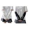1 Pair Women Gloves Lolita Style Fingerless Knitted Star Patchwork Cool Girl Streetwear JK Party Arm Sleeves Warm Thick Winter Arm Covers