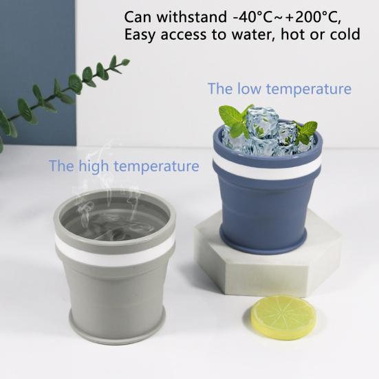 170ml/270ml/350ml Water Cup Foldable Detachable Silicone Food Grade Drink Mug Household Supplies
