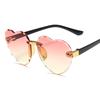 Child Rimless Frame Sunglasses Children Kids Gray Pink Red Lens Fashion Uv400 Protection Eyewear