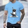 Funny Raccoon Rock Music Men Women T Shirt Funny 3d Print Summer Tops O-neck Short-Sleeve Top Tees