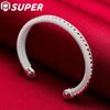 925 Sterling Silver Woven Mesh Bangle Bracelet Jewelry