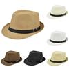 Fashion Beach Summer Unisex Cowboy Fedora Hat Sun Hat Straw Panama Cap Jazz Hat