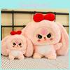 Three Bowknot Baby Rabbit Plush Toy Stuffed Doll Animal Decoration Gift Kids