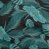 Cotton Flex Dark Teal Green Fabric Tropical Leaf Quilting Supplies Print Sewing Fabric By The Yard 40 Inch
