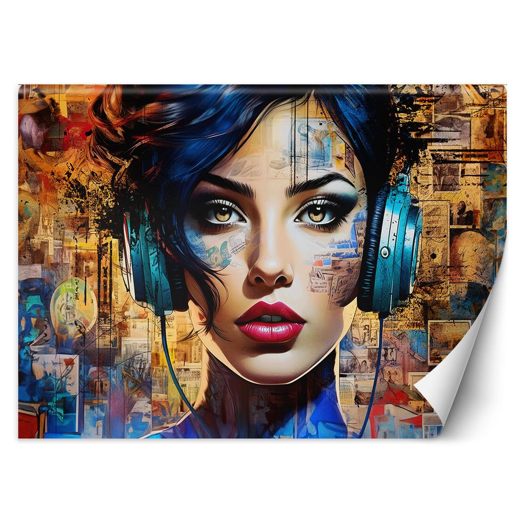 Wallpaper Woman Music Abstraction