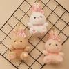 Cute Little Rabbit Pendant Plush Toy Doll Cream White Rabbit Bag Hanging Decoration Keychain Doll Doll