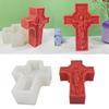Cross Statue Candle Mold for DIY Candle Gypsum Ornaments Christmas Gift Home Decor Epoxy Resin Casting Silicone Mold