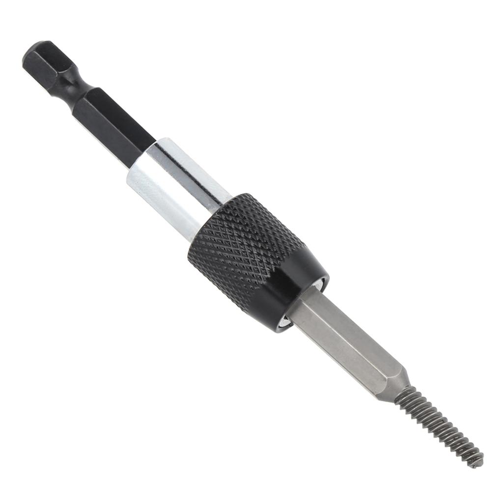 6Pcs Headless Screw Extractor Set Woodwork Hex Shank Fine Teeth Stripped Remover Tool