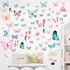 Overseas Trade Glow In The Dark Wall Stickers, Pink Blue Green Butterfly Design, Girls Bedroom Kids Room, Kindergarten