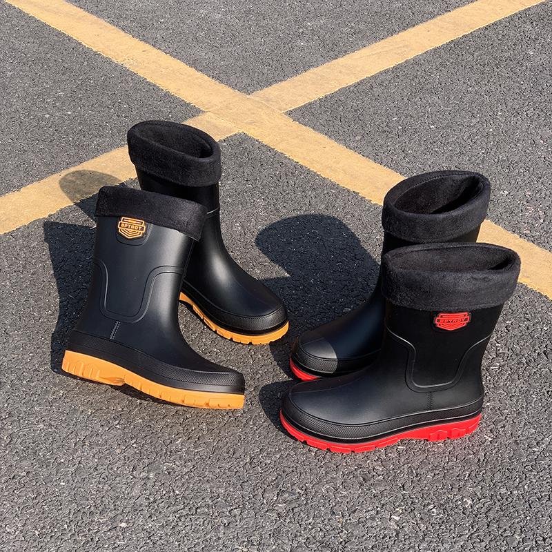 Men New Design Rain Boots PVC Anti-slip Lightweight Waterproof Water Shoes for Outdoor Use