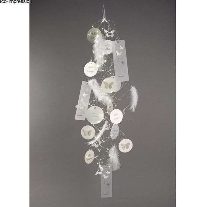 Guirlande Lumineuse micro-LED - RAYHER - 4 Brins - Minuterie 6/18 H - Blanc Chaud