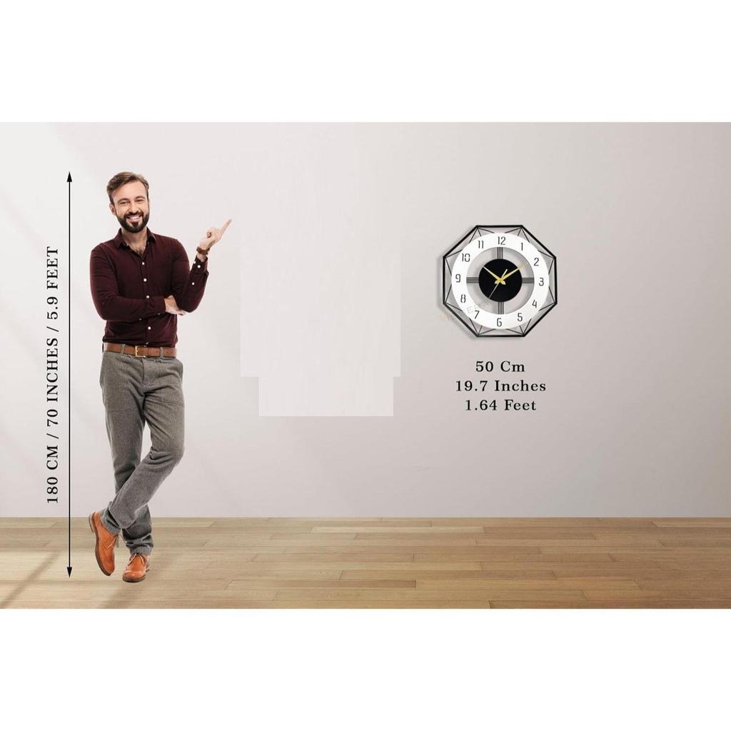 Designer Metal Wall Clock for Living Room | Latest Antique Stylish Fancy Decorative Big Size Wall Watch for Bedroom, Office, Kitchen, Dining