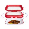 Food Preservation Tray with Vacuum Sealed Lid Stackable Reusable Food Storage Container Fridge Storage Case for Kitchen