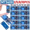 10-2PCS MT3608 Booster Power Supply Module DC-DC Step Up Converter Power Apply Module Adjustable 2A Max 2V-24V To 5V 9V 12V 28V