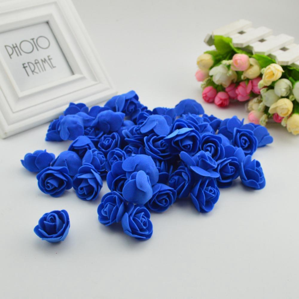 500 Pieces Teddy Bear of Roses 3.5cm Foam Wedding Decorative Christmas Decor for Home Diy Gifts Box Artificial Flowers KTY