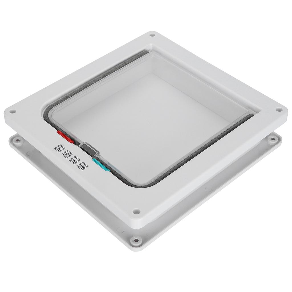 Cat Lock Security Flap Door Cat Flip Door Plastic Small Pet Gate Household Pet SuppliesWhite M