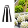 Stainless Steel 2C Piping Tip, Medium 10-Petal Chrysanthemum Design Nozzle - Seamless Icing Tip for Cake Decoration, Cookie Cream Piping,