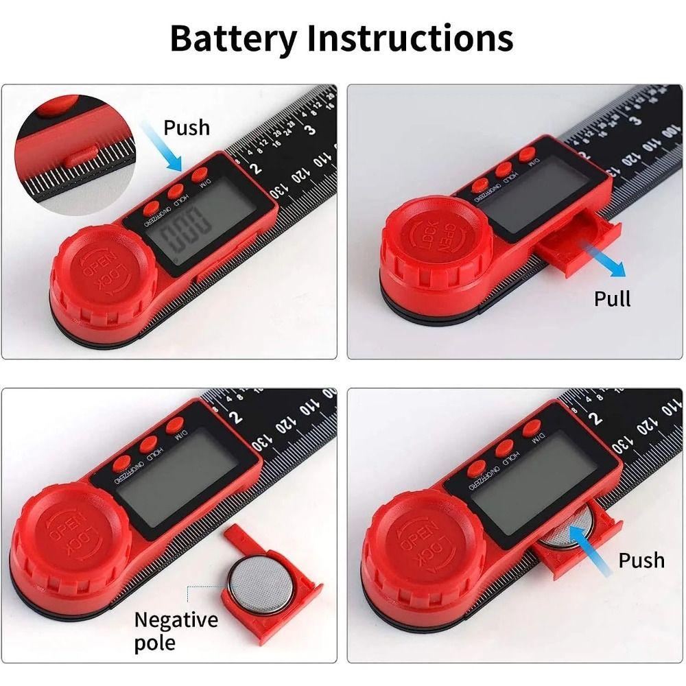 Inch Metric Scale Digital Angle Ruler Inclinometer Angle Finder  Wood Measuring Tool