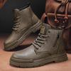 Autumn and Winter Men's Shoes High-top Martin Boots Men's Retro Tooling Boots Outdoor Fashion Locomotive Leather Boots