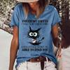 Fashion Women's Round Neck Short Sleeve T-Shirt Funny Exploding 3d Kitten Printed Short Sleeve Tops For Female Clothing Summer