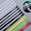 4.8x200mm Releasable Cable Ties Colored Plastics Reusable Cable Ties UL Rohs Approved Loop Wrap Nylon Zip Bundle Ties 100pcs