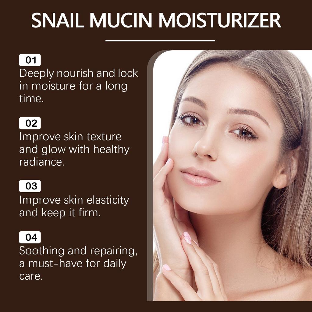 Snail Moisturizing Cream Nourish Firm Smooth Face Fade Fine Lines Improves Dark Damaged Skin Anti-Aging Collagen Whitening Cream