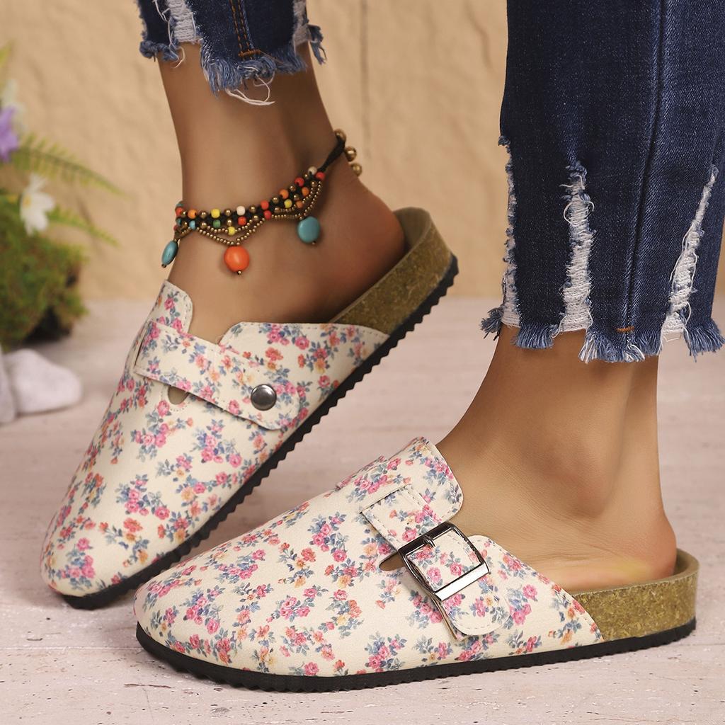 Fashion Women Slippers Casual Cozy Sandals Fashion Mules Slippers Ladies New Retro Solid Color Flat Female Shoes Baotou Slides Women