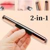 New Silicone Lip Brush Portable Concealer Foundation Brush Double Head Smudge 2-in-1 Q Soft with Cap Round Head Makeup Brush Hot
