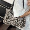 2025 Summer New Fashion Korean Ins Style Lazy Leopard Print Women's Bag Single Shoulder Crossbody Large Capacity Tote Bag