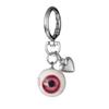 Gothic Demon Eye Bag Charm Keychain Resin Heart Shaped Halloween Decor Devil's Eye Figurine for Home Accessories