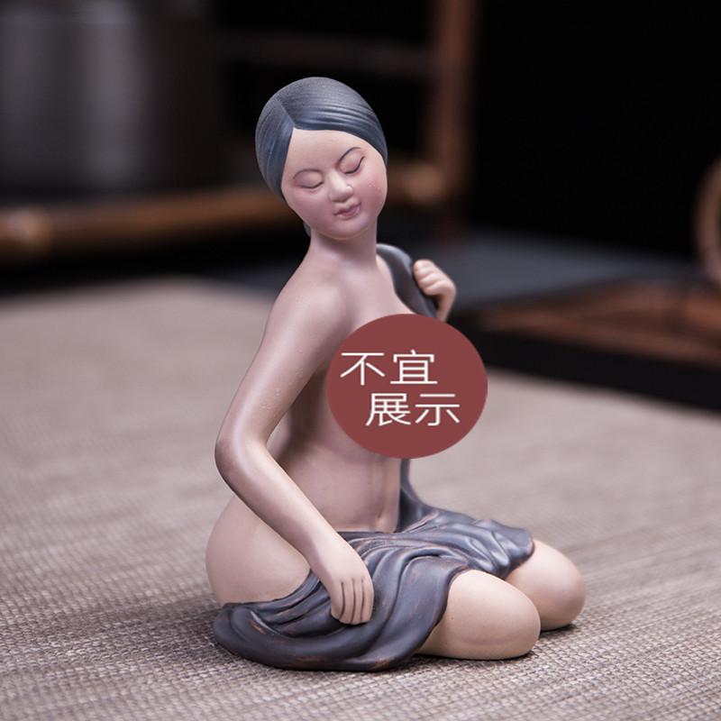 Color Change Beauty Tea Pet Color Change Ceramic Temperature Change Tea Pet Adult Sexy Art Body Creative Decoration