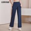 Plus Size High Waist Sports Pants Women's Loose Wide Leg Solid Colour Fitness Pants Running Quick Dry Yoga Pants
