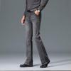 Men's High Waist Stretch Jeans Cassic Design Flared Jeans Men's Gray Jeans