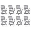 Day and Night - Day and Night Folding Garden Chairs 8 Units and Cushions Solid Acacia Wood