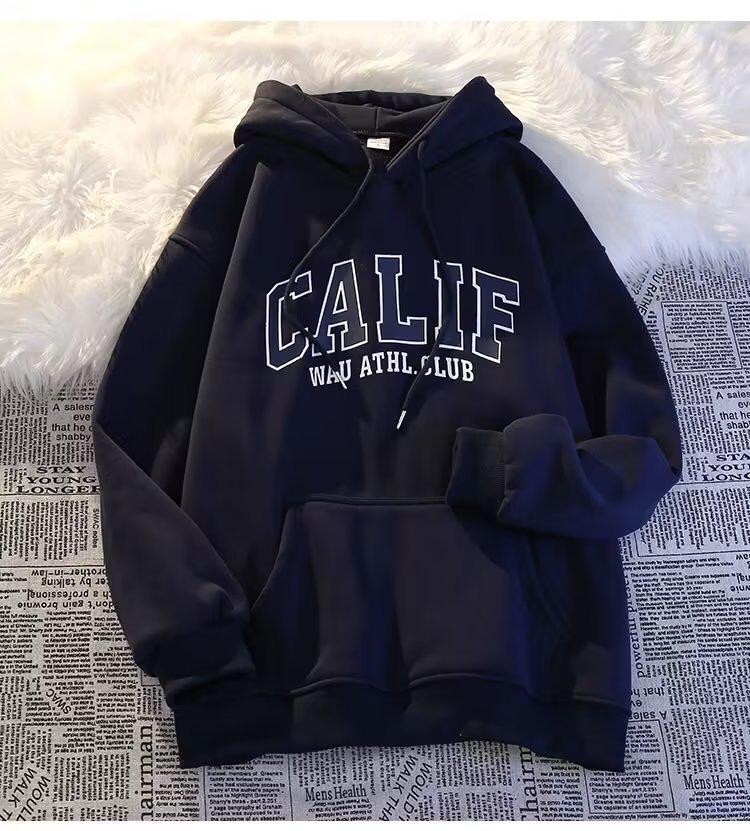 Men's Oversized Velvet Sweatshirt - Winter 2022 Korean Style