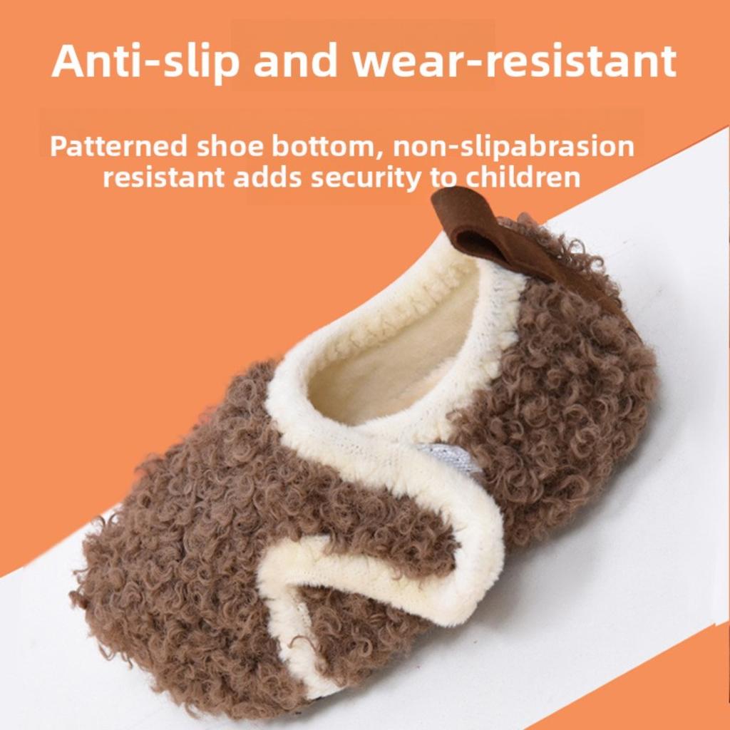 Children's Floor Socks and Shoes for Indoor Walking, Autumn and Winter Styles, Anti Slip Soles, Cooling Insulation,Warmth, with Soles, Socks and Shoes