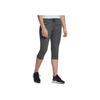 Adidas Letter Print Breathable Sports Capris Women Bottoms Gray FM6817