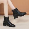 Fashion Work Booties Black Elegant With Medium Heels Ankle Boots for Women Y2k On Offer Pu Goth Designer Luxury Hot 39 Woman Short Shoes