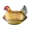 Хрустальная стеклянная банка для конфет в форме курицы, конфетница с крышкой, десертная тарелка, конфетница, декоративная миска для закусок с крышкой, подарок