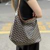 Genuine Leather Women's Dogtooth Hobo Shoulder Bag - Large Capacity Tote for Shopping & Commuting