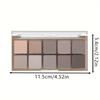 10-Color Smoky Eye Shadow Palette Long-Lasting Matte & Shimmery Finish Black Brown Coral Pink Earth Tones for Face Contouring and Everyday Makeup Look