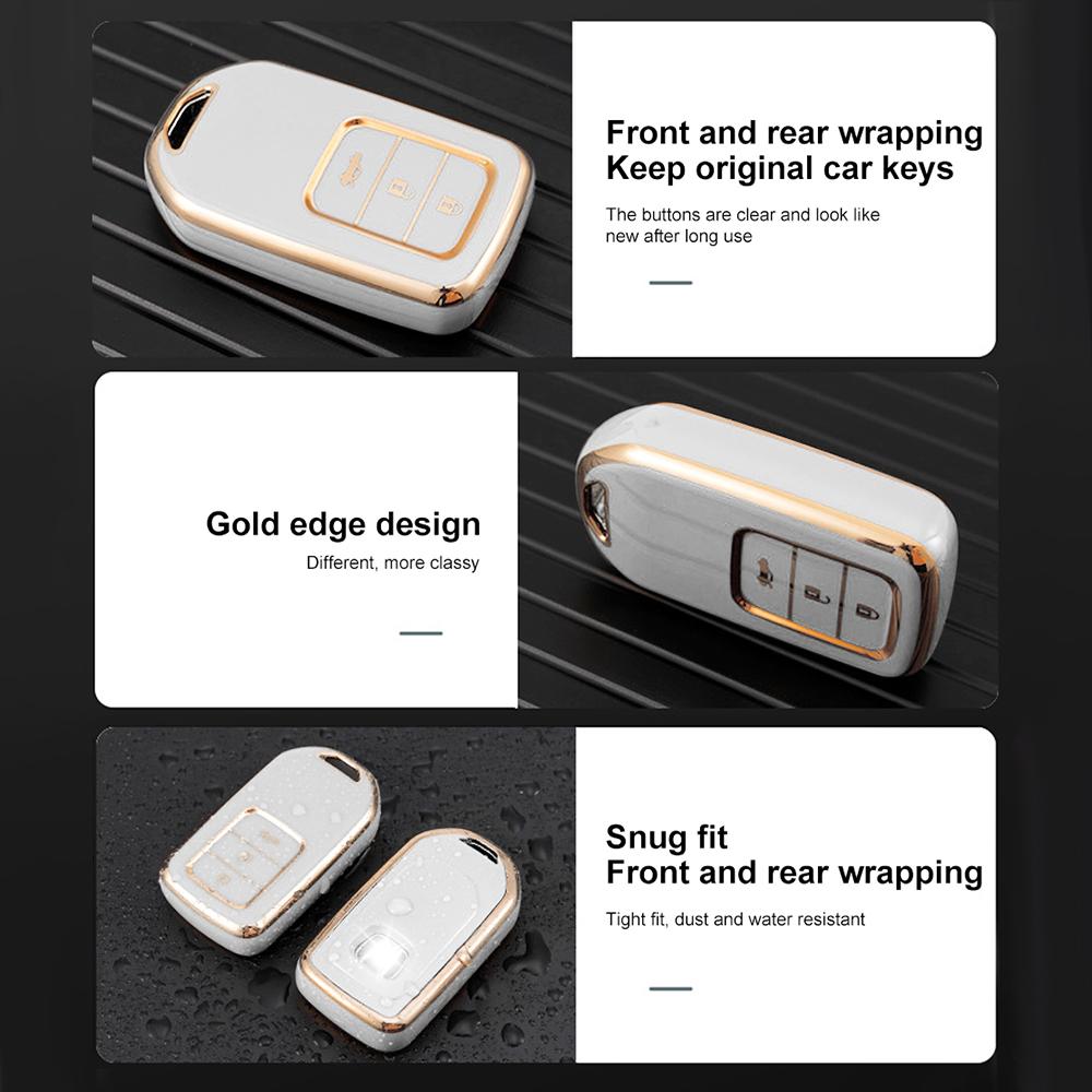 3 Buttons Fasion TPU Car Remote Key Fob Cover Case For Honda Accord EX EXL Civic Crv Hrv Pilot Ridgeline 2016 -2018 Pocketor