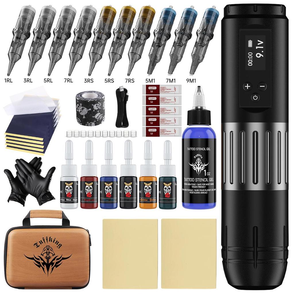 Tuffking Wireless Tattoo Machine Set: Multifunctional Tattoo Pen with Microblading Capabilities