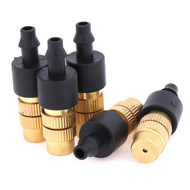 5Pcs Portable Atomizing Sprayers for 4/7mm Hose Universal Copper Misting Fog  Cooling Nozzles