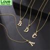 Luoler Letter Necklace For Women Alloy Zircon Pendants Necklace Name Fashion Rhinestone Charm Link Chain Necklace Jewelry Gifts