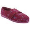 Womens/Ladies Sally Floral Side Seam Superwide Slippers