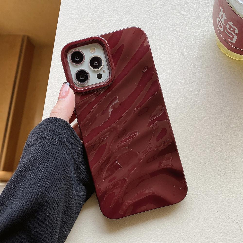 Wavy Pattern Candy Color Phone Case For iPhone 13 Case iPhone 14 15 Pro 11 12 Pro Max X XR XS 7 8 Plus SE Soft Shockproof Cover