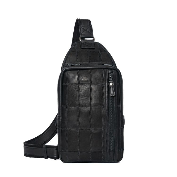 Official Baseball Glove Body Bag Sacoche Genuine Leather Shoulder Bag Small Crossbody Bag DPC270 Black [Tryon] Manufacturer's Men's