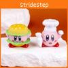 Cute Cartoon Kirby Burger French Fries Chef Style Food Series Model Ornament Set